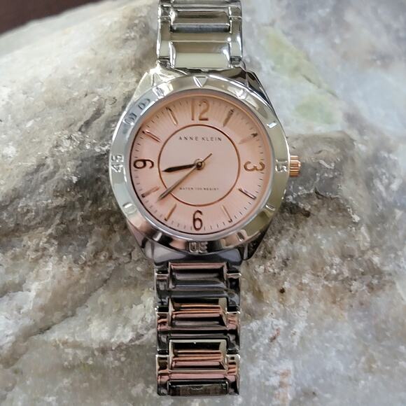 Watches Anne Klein Two-Tone Rose Dial Watch Gold Silver Link Bracelet main image 9
